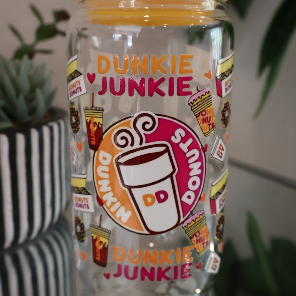 Dunkin Donuts Themed Cup with Lid